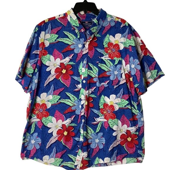 Vineyard Vines Other - Vineyard Vines Hawaiian Floral Slim Fit Murray Shirt Men Size XL 100% Cotton